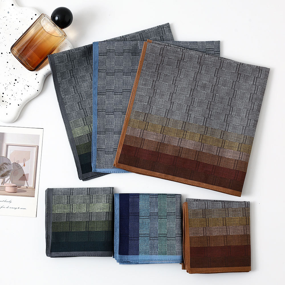 Handkerchief Cotton Men - Męska chusteczka z bawełny barwionej przędzą