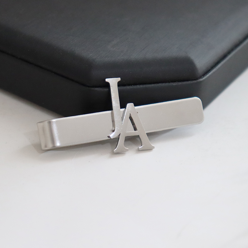 Tie Clip Silver - DIY Letter Name Pattern 4.8 *