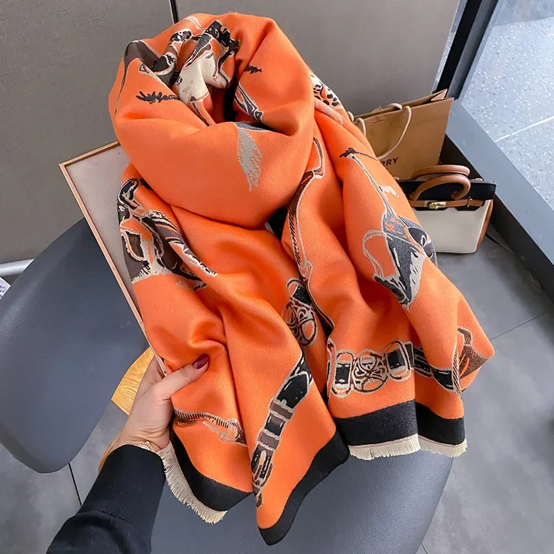 Woven Scarf Blanket - 2024 Luksusowy ciepły szal Pashmina Szalik