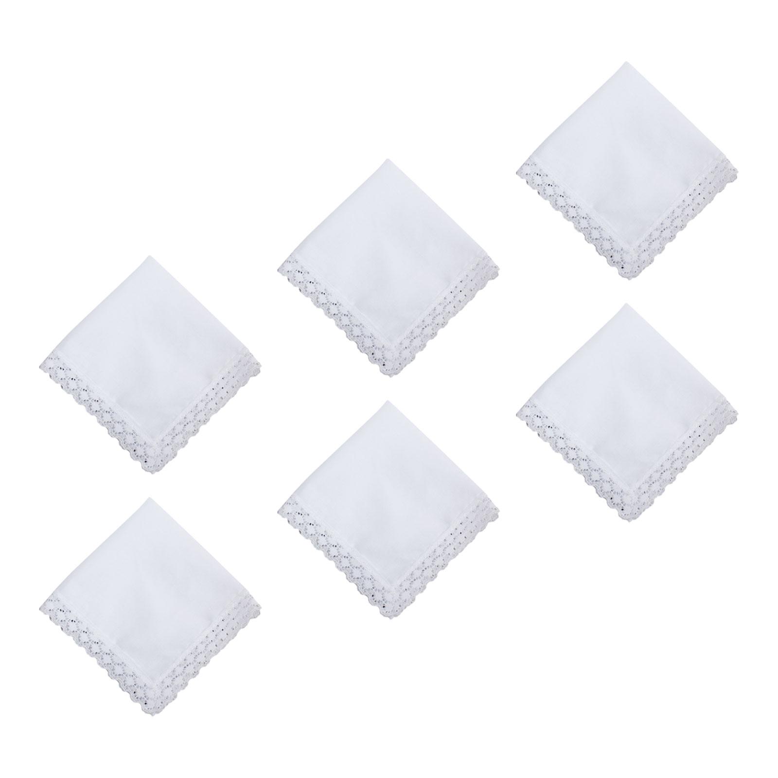 6x Czysto Białe Koronkowe Chus – Handkerchief Cotton Men recenzja i cena