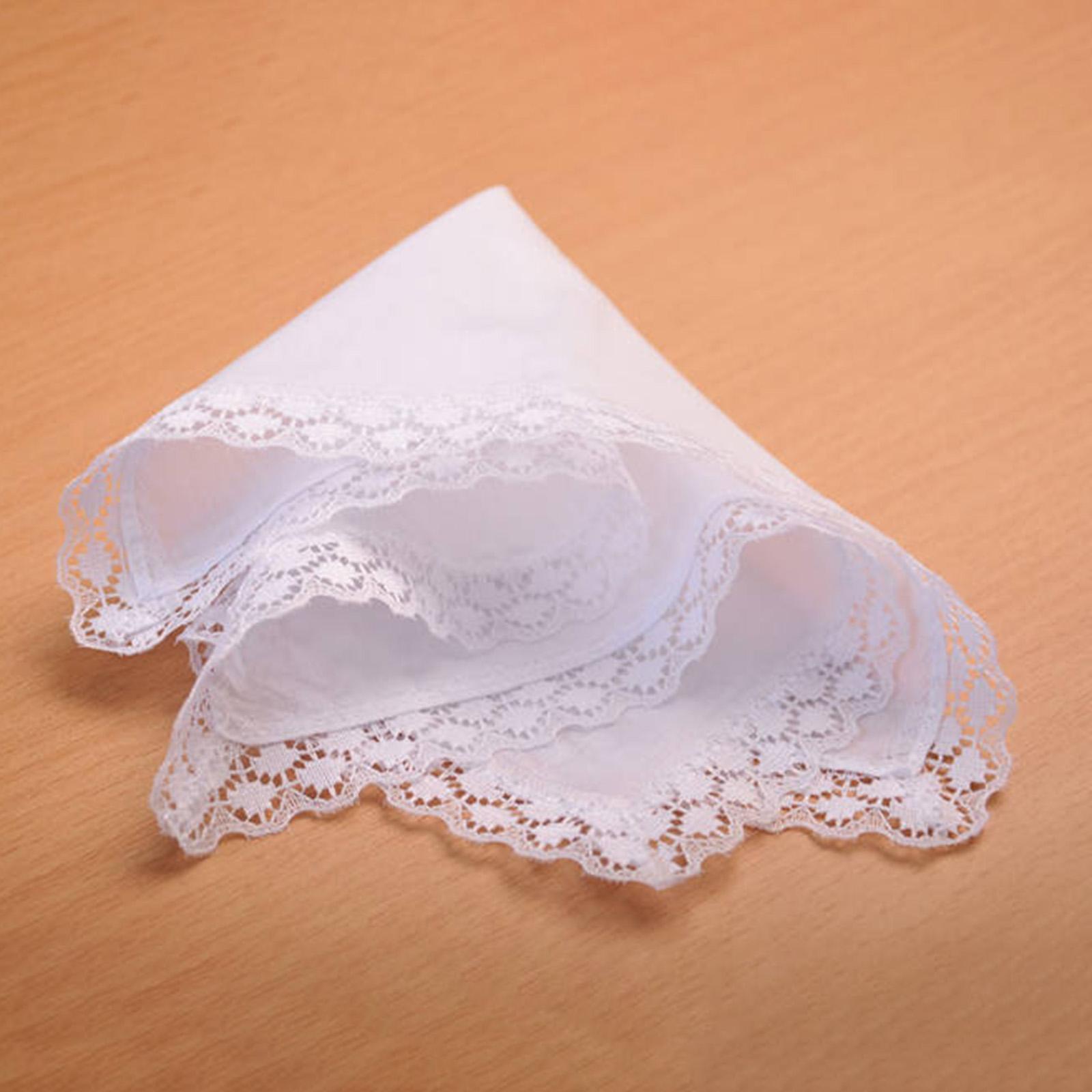 6x Czysto Białe Koronkowe Chus – Handkerchief Cotton Men recenzja i cena