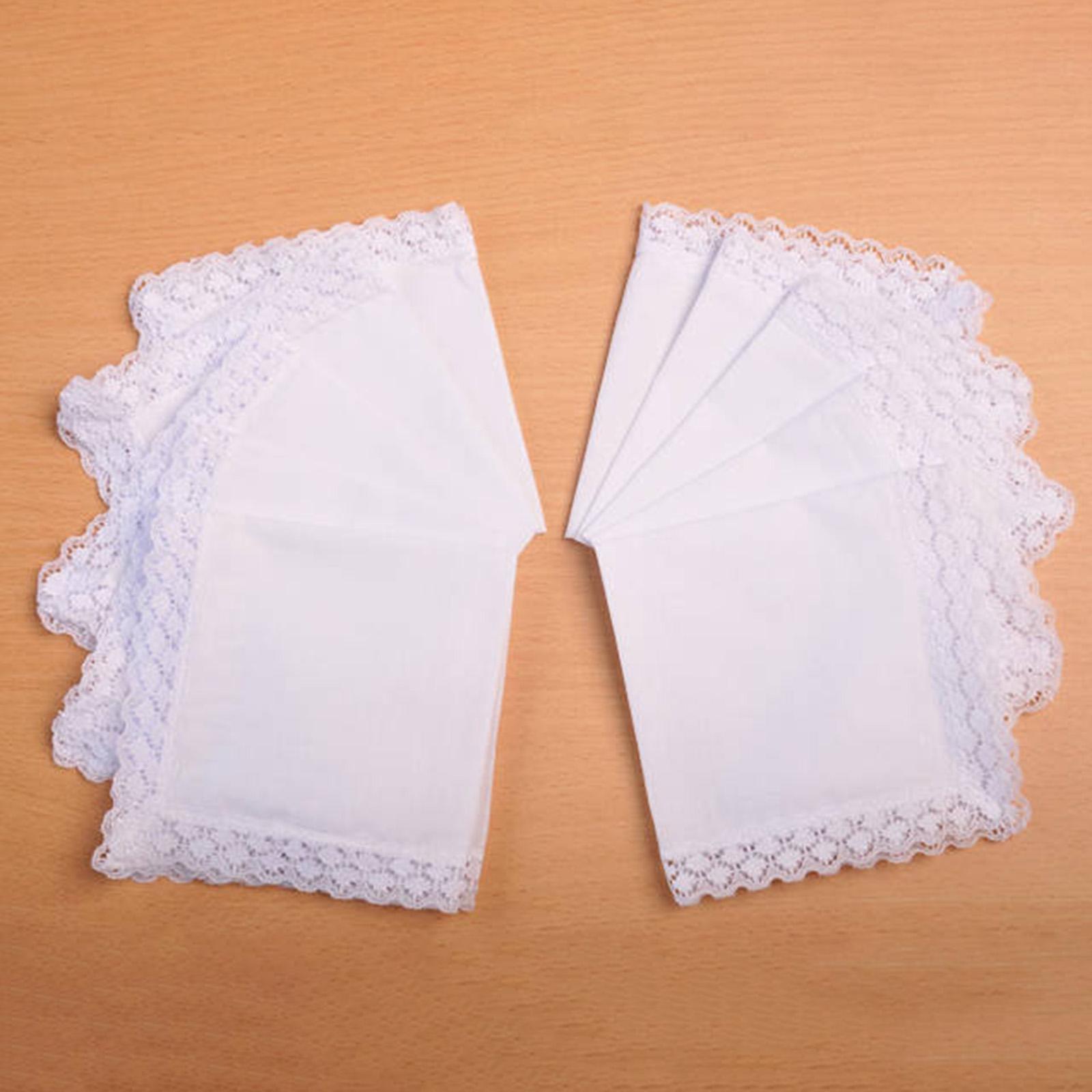 6x Czysto Białe Koronkowe Chus – Handkerchief Cotton Men recenzja i cena