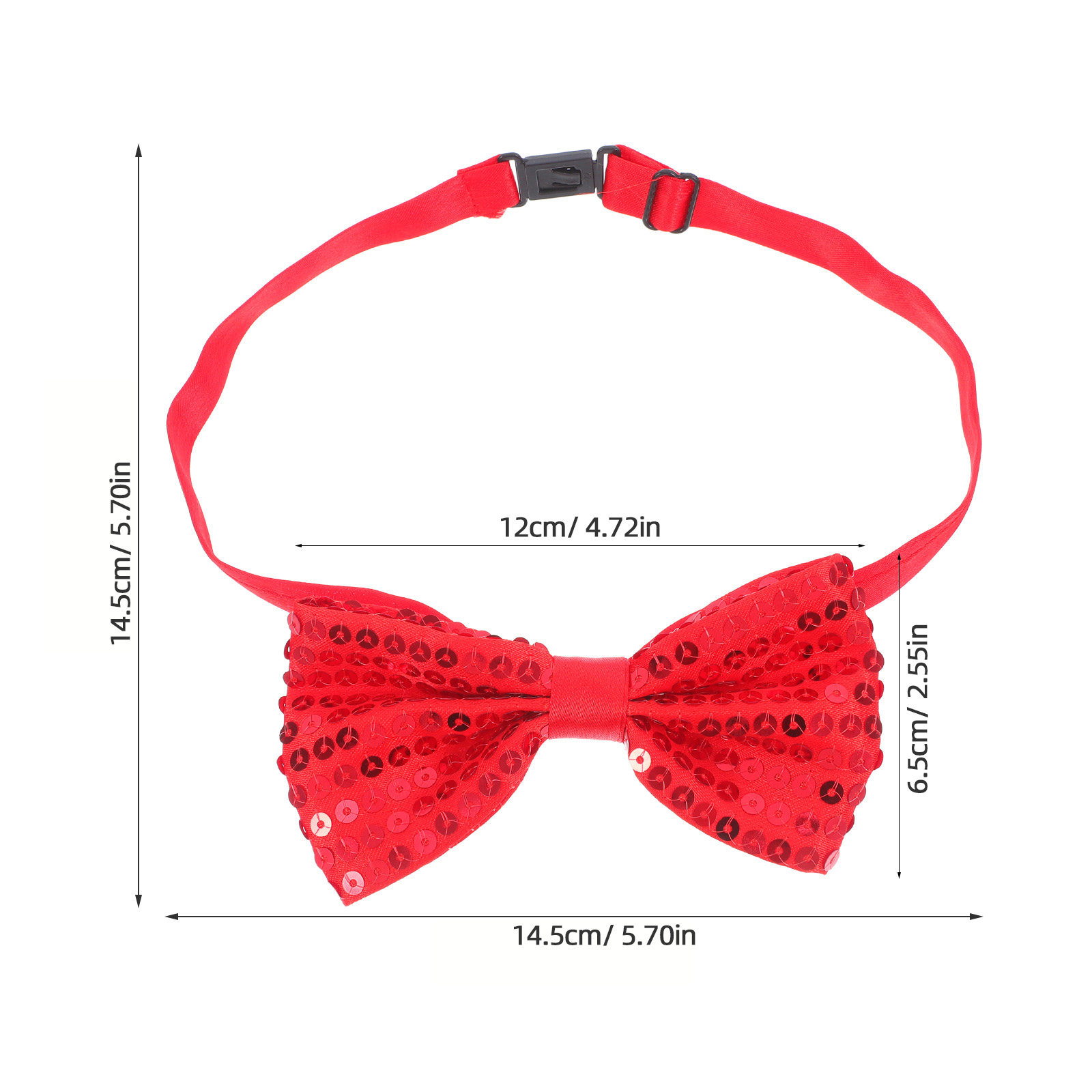 10 szt. czerwonych cekinowych  – Bow Tie Pre Tied recenzja i cena