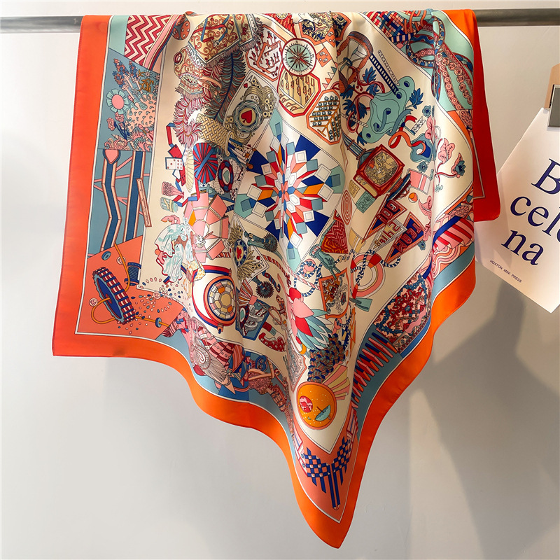 Jedwabna apaszka damska w kwad – Head Wrap Turban recenzja i cena