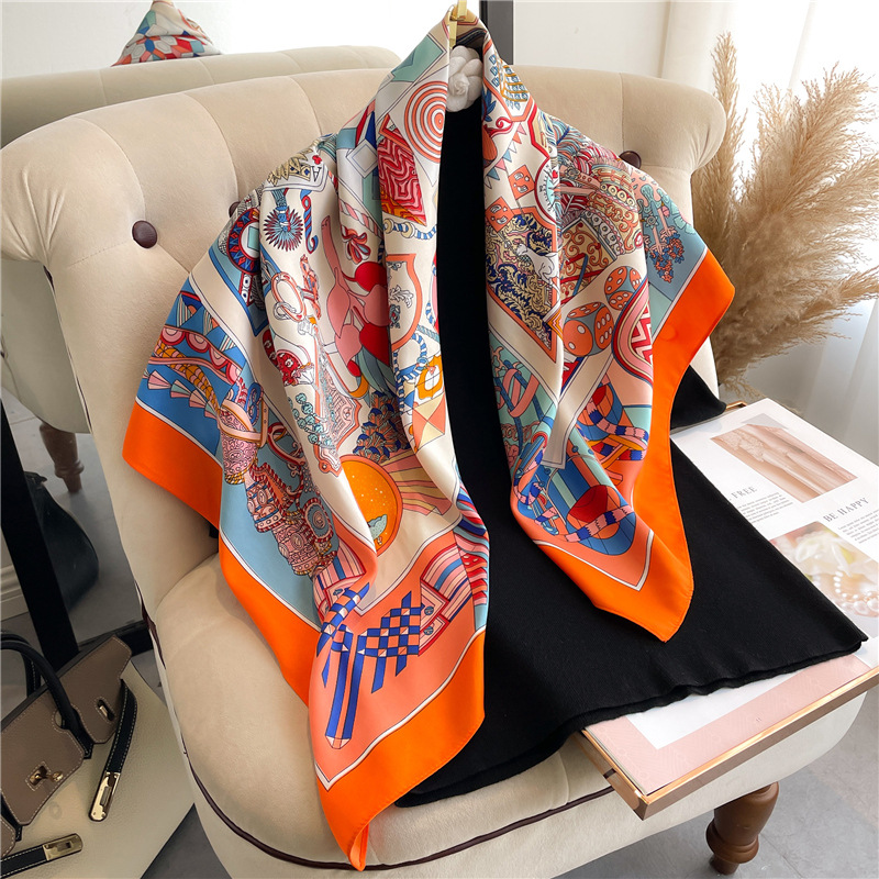 Jedwabna apaszka damska w kwad – Head Wrap Turban recenzja i cena