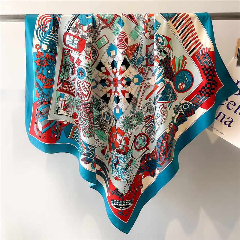 Jedwabna apaszka damska w kwad – Head Wrap Turban recenzja i cena