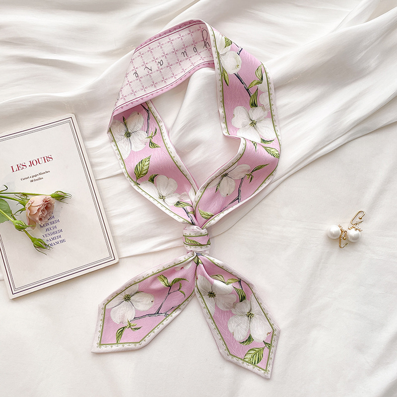 Długi szal damski z koreańskie – Silk Neck Scarf recenzja i cena
