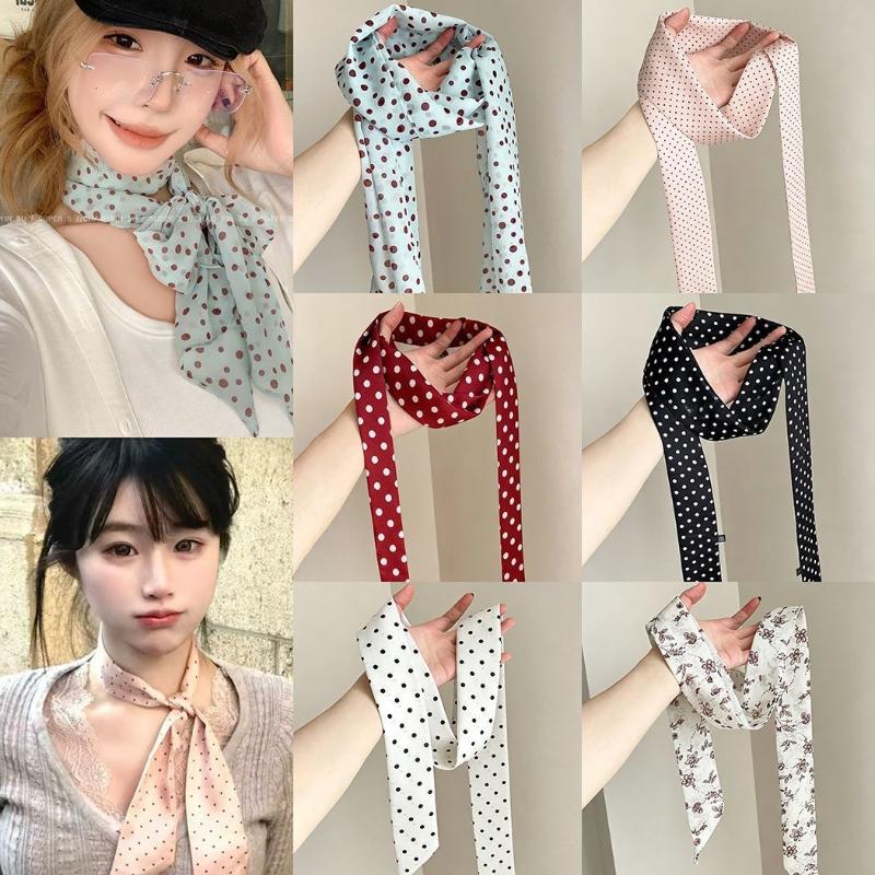 Jedwabna apaszka w kropki i kw – Ascot Neck Scarf recenzja i cena
