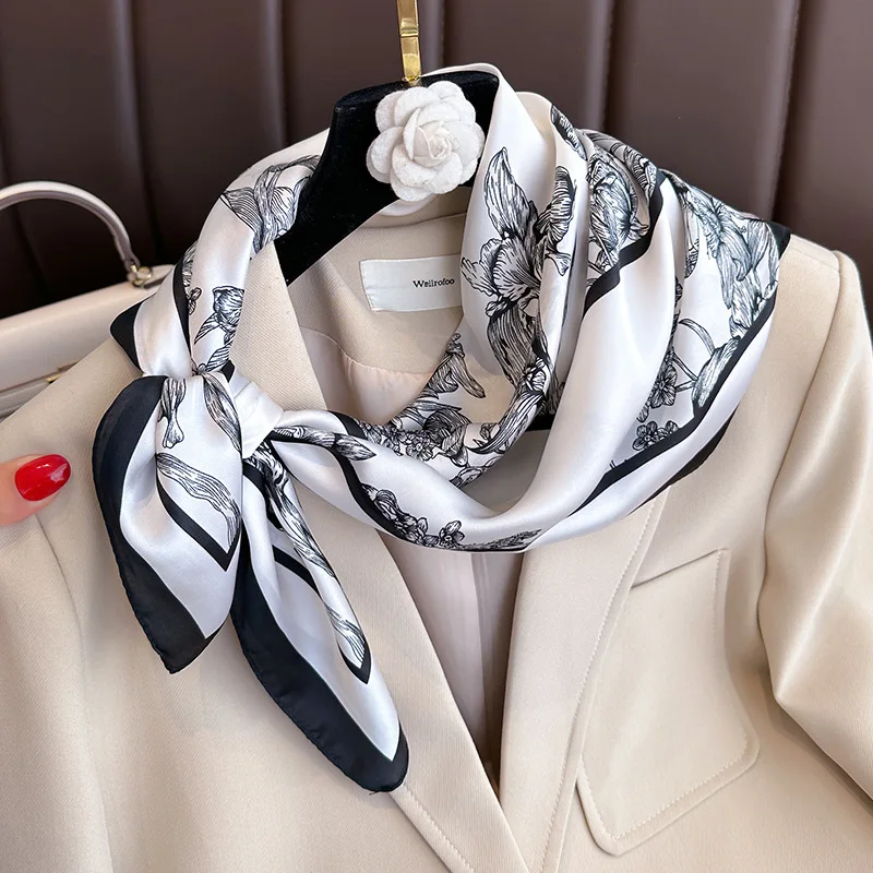 70*70cm luksusowy kwiatowy nad – Silk Neck Scarf recenzja i cena